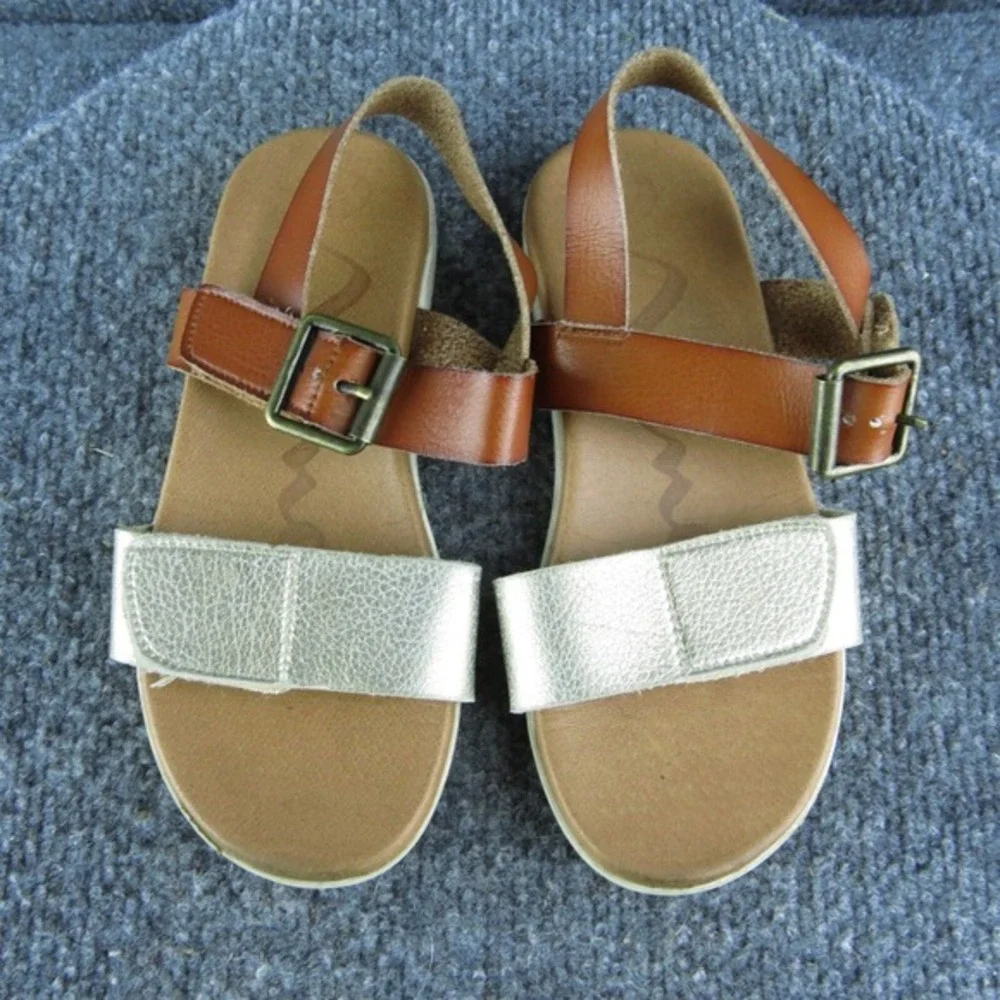 Nina Girls Ankle Strap Size T 12 Medium Shoes Brown Synthetic‎ Buckle